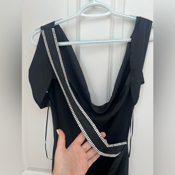 NWT MICHAEL COSTELLO X REVOLVE DANI GOWN IN BLACK Michael Costello - Picture 5 of 10